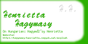 henrietta hagymasy business card